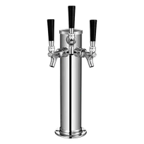 product of Omcan USA 48696 Triple Tap Tower – Beer Dispensing, Countertop Mount, 1‑3 Taps, 1 Column, Bar