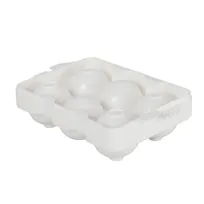 product of Winco ICCP-6W Ice Cube Tray, 6-Compartment, 2-Piece: Top & Bottom Trays, Makes Spherical 2" Cubes
