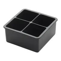 product of Winco ICCT-4R Ice Cube Tray (4) 2" Square Compartments, Silicone, Black