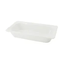product of CAC China BF-103 GN Pan 12-3/4"L x 6-7/8"W x 2-1/2"H, Porcelain White Dishwasher/Oven/Microwave Safe