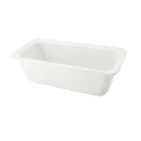 product of CACChina BF-103D Pan 1/3, 12-3/4"L x 6-7/8"W x 4"H Porcelain, White Dishwasher/Oven/Microwave Safe