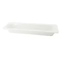product of CACChina BF-204 2/4 Pan - 20-7/8"L x 6-3/8"W x 2-1/2"H, Porcelain, White, Dishwasher/Oven Safe