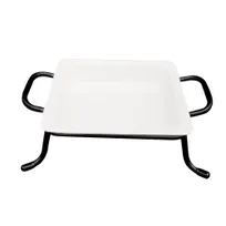 product of CAC China BF-G112 Pan Set, 1/2 Size 12-3/4" x 10-3/8" x 2-1/2" Porcelain, White, Dishwasher, Set