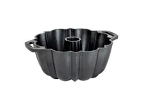 product of Lodge LLFCP Fluted Cake Pan - 11-7/10" W x 9-4/5" D x 4-3/10" H Dual-Handle, Iron, PFOA/PTFE-Free