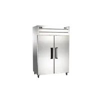 product of Omcan USA 50115 32" 2-Solid Door Reach-In Refrigerator, 43.1 cu. ft., Top Mounted, Stainless Steel