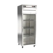 product of Omcan USA 50118 32" 1-Glass Door Reach-In Refrigerator, 21.5 cu. ft., Top Mounted, Stainless Steel