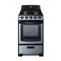 product of Summit PRO201SS Gas Range, 20"W, 2.3 Cu. Ft. Oven Capacity, Backguard