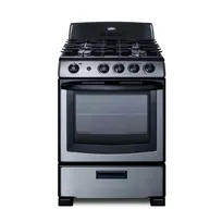product of Summit PRO247SS Gas Range, 24.25"W, 2.9 Cu. Ft. Oven Capacity, Backguard