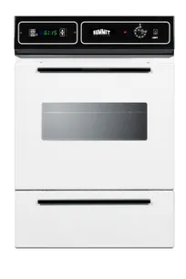 product of Summit WEM715KW Residential Wall Oven, 115V Electric, 24" Wide, White Finish
