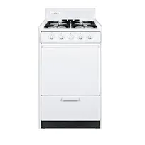 product of Summit WLM110P Gas Range, Lp Gas, 20"W, 2.46 Cu. Ft. Oven Capacity, Backguard