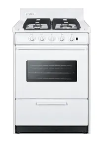 product of Summit WTM6107ISW Gas Range, 20" W X 24"D, 2.92 Cu.Ft. Oven Capacity, Backguard