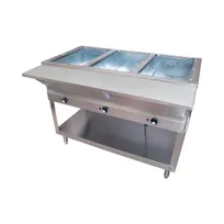 product of BK Resources STE-3-120 44" Electric Steam Table, (3) Open Pan Wells