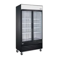 product of Omcan USA 50128 - 40" Merchandiser Refrigerator, 31.5 cu.ft, Black, R290, LED