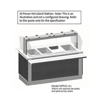 product of Multiteria MPHC-3-I 54" M-Power Hot Food Serving Counter/Island, (3) Wells