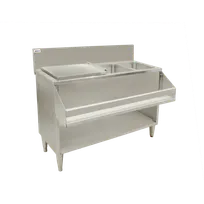 product of Omcan USA 48138 (48138) Cocktail Mix Unit, with Sink & Cover, 48"W X 24"D