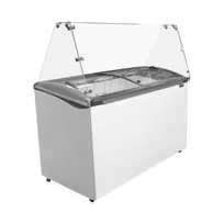 product of Ojeda USA 8 FLAVOR DIP 50" Ice Cream Dipping Cabinet w/ Curved Sneeze Guard