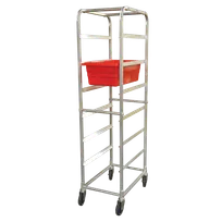 product of Omcan USA 13498 Aluminum Full Size Mobile Lug Rack w/ 6 Lug Capacity