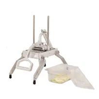 product of Omcan USA 41863 - Vertical Fruit & Vegetable Slicer, 1/4" Stainless Steel Blade, Operation, Non-Skid Feet