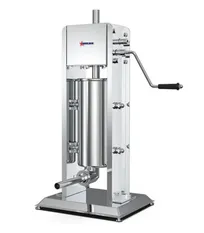product of Omcan USA 47432 Manual Vertical Sausage Stuffer, 11 lb Capacity, Stainless Steel, Gear Drive, Removable Cylinder