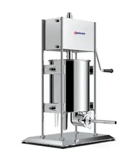 product of Omcan USA 47499 Manual Vertical Sausage Stuffer, 22 lb Capacity, Stainless Steel, Gear Drive, Removable Cylinder