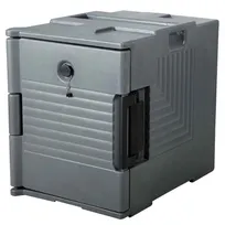 product of Omcan USA 80184 Front Loading Insulated Food Pan Carrier, 6 Pan Capacity, Polypropylene, Gray