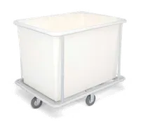 product of Forbes Industries 1181-B Steel Laundry Cart w/ 16 Bushel Capacity, 5" Wheels, Vinyl Bumper
