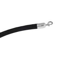 product of Forbes Industries 2758R-5-VB Stanchion Rope, 5' Length, Black Velour, Silver Snap Hooks