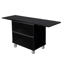 product of Forbes Industries 4792-EN Black Laminate Beverage Cart w/ (2) Shelves & (2) Drop Leaves 