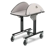 product of Forbes Industries 4970 Service Table, Oval 36" x 43.5", 1" Plywood, Laminate, Epoxy Frame, Casters
