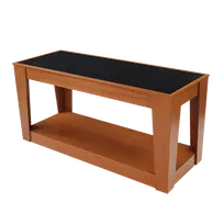 product of Forbes Industries 5200-5 Rectangular Mobile Induction Table w/ Wood Veneer with Trend Glass/Stone Countertop
