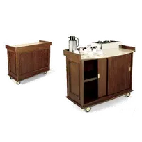 product of Forbes Industries 5759 Beverage Cart w/ (2) Sliding Doors & 3-Sided Avonite Top, Wood Veneer Cabinet