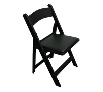 product of Forbes Industries C450BLP Solid Resin Black Plain Back Folding Chair for Indoor/Outdoor Use