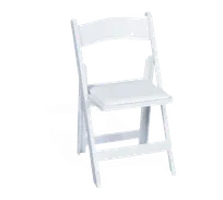 product of Forbes Industries C450WHPD Solid Resin White Plain Back Folding Chair for Indoor/Outdoor Use