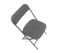 product of Forbes Industries C600MGR/GR EventXpress Folding Chair 18 Gauge Steel Medium Grey Plastic Seat