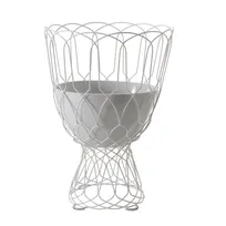 product of emuamericas E577 Re-Trouve Tall Vase Outdoor/Indoor Wrought Iron Structure with Terracotta Pot