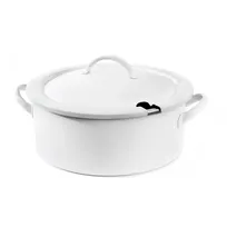 product of Steelite DW05CWG8WT Soup Chafer Marmite, 5 Qt, 12.5" W x 12.5" D x 5.5" H 18/10 Steel White Lift-Off