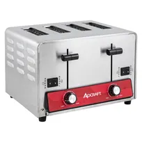 product of Adcraft PUT1800HD Heavy Duty 4‑Slice Commercial Pop‑Up Toaster, Stainless Steel, 1.8kW, 120V