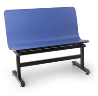 product of JustChair CONT-BS-49 Contour Bench Unit, 49"L, Black, Laminated Seats, Welded Steel Frame