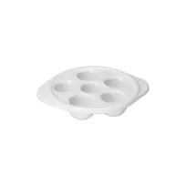product of Steelite DCI25UW - White Ceramic Escargot Plate, 5-1/4" Dia, 6 Holes, Oven Safe - 1 Dozen