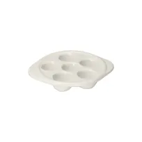 product of Steelite DCI25W Escargot Plate - 5-1/4" White Ceramic Round Six Holes, Oven/Microwave Safe - 1 Dozen