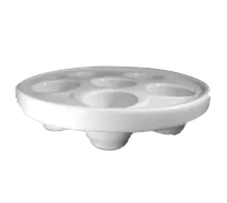 product of Steelite HL11660AWHA Escargot Plate, 6" Dia, 6 Holes, 6-3/4" x 1-1/2" Hall China, White - 1 Dozen