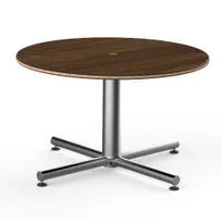 product of Steelite MGCPFR01WSXX Mogogo Buffet Solutions Polo Coffee Table, 30" dia. x 18"H, round, Bengali mango wood BHP laminate top, brushed stainless steel