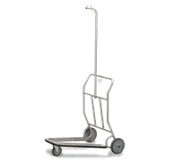 product of Forbes Industries 1574-SS-HB Self Serve Luggage Cart w/ Garment Hanger Bar - 28"W x 37"D x 71-1/4"H