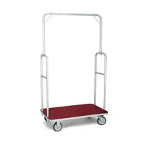 product of Forbes Industries 2430 Luggage Cart w/ Carpeted Deck, Silver Powder-Epoxy Finish