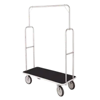 product of Forbes Industries 2495-BK-GY Economy Luggage Cart w/ Black Carpeted Steel Deck