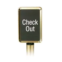 product of Forbes Industries 2760 Vertical Stanchion Sign Frame, 7" x 11", Swivel Mount for Retractable Belt