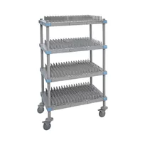 product of Quantum QPM243068PDR2 Millenia 4-Tier Mobile Drying Rack, 30"W x 24"D x 68"H, Gray Finish