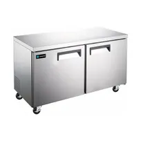 product of Hurakan HKN-UC48F2 E/S 48" 2-Door Undercounter Freezer, Stainless Steel, 12 cu. ft.