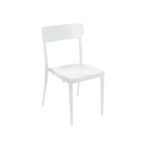 product of BFM Seating PHVSCWH Maui Stacking Side Chair, White Powder Coat Aluminum