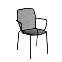 product of BFM Seating DV354BL Avalon Stacking Arm Chair, Micro Mesh Back & Seat